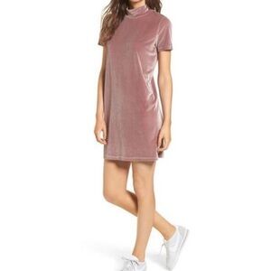 Madewell velvet mock neck dress